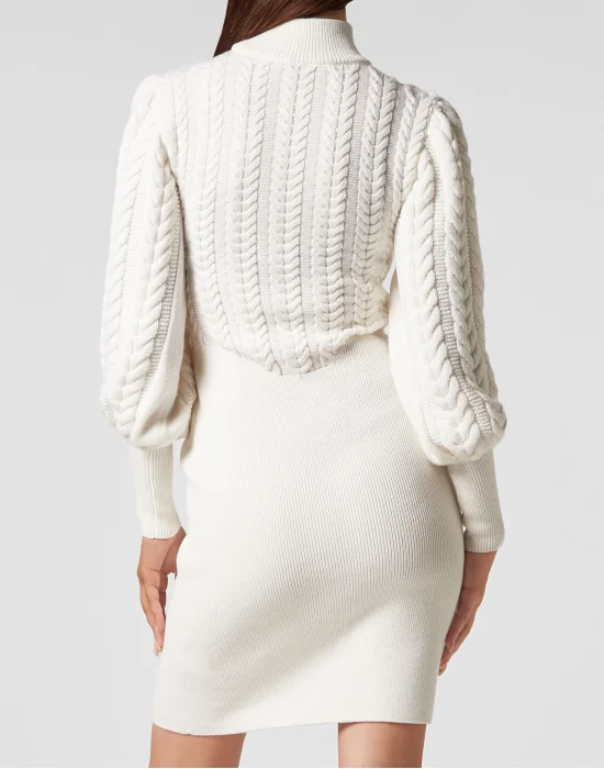Wool Turtleneck Dress LS