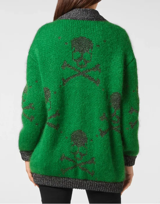 Lurex Mohair Cardigan V Neck Skull&Bones