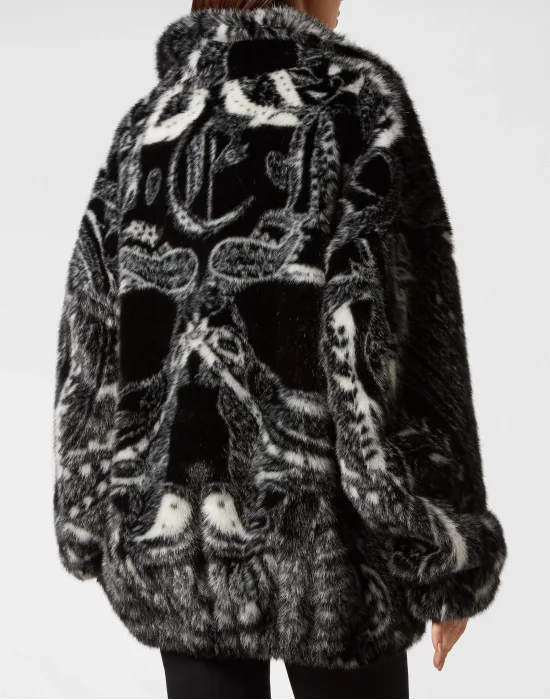 Eco Mink Oversize Bomber Paisley Foulard