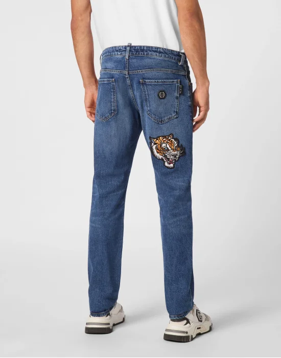 Denim Trousers Super Straight Cut Tattoo