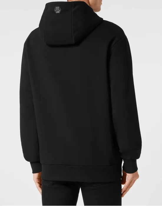 Hoodie Sweatshirt Skull Strass