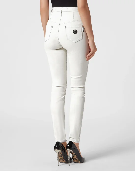 Crystal Skull Denim Super High Waist Jegging