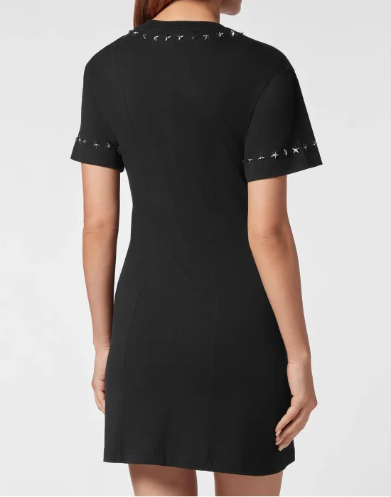 Sexy Pure T-shirt Dress Stars