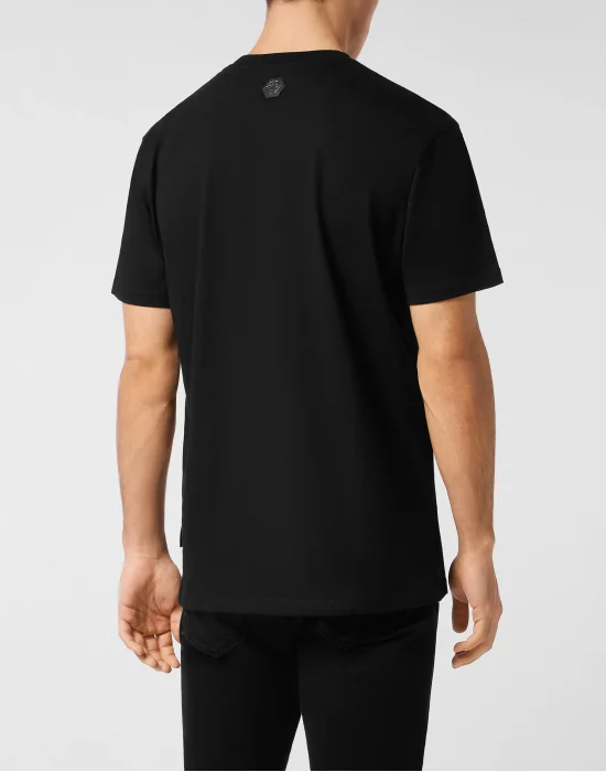 Round Neck T-Shirt Marble Skull