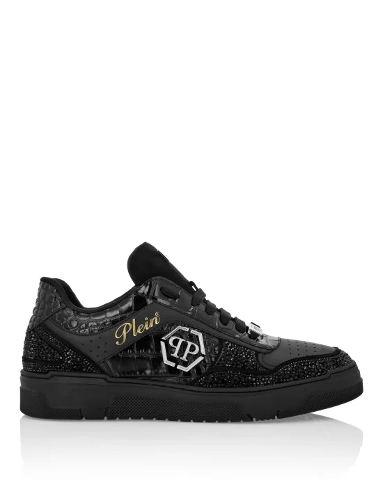Low Top Sneakers Mix Strass Cocco