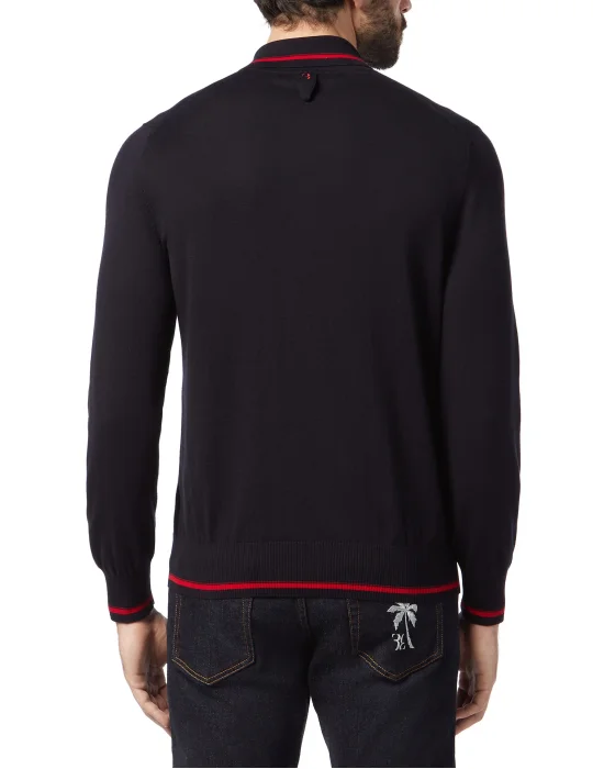 Pullover Polo-Neck LS Double B