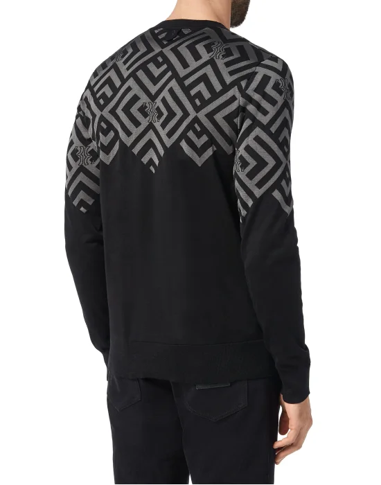 Pullover Round Neck LS Double B