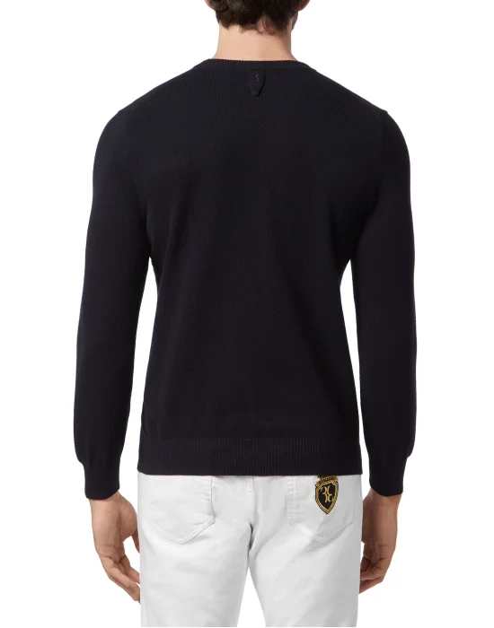 Pullover Round Neck LS Crest