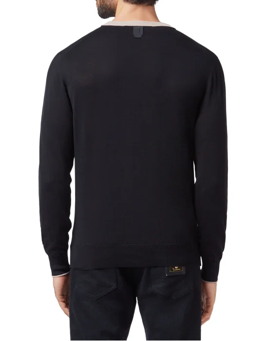 Pullover Round Neck LS Double B