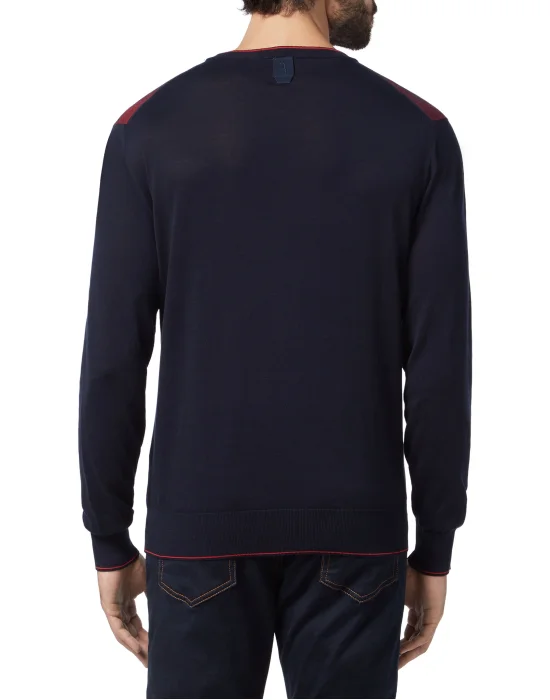 Pullover Round Neck LS Crest