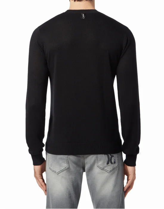 Pullover Round Neck LS Crest