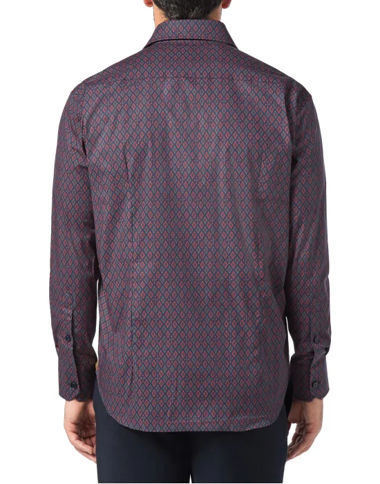 Shirt Gold Cut LS/Flavio Geometric