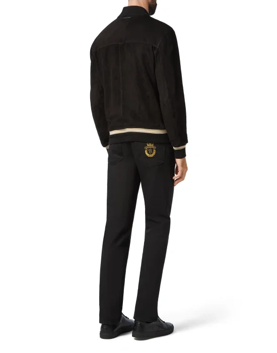Leather Bomber Double B