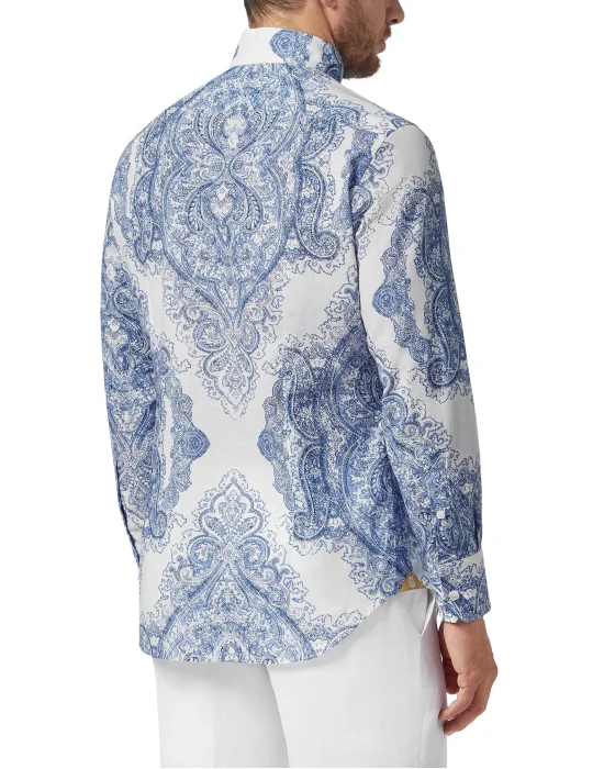 Shirt Silver Cut LS Paisley