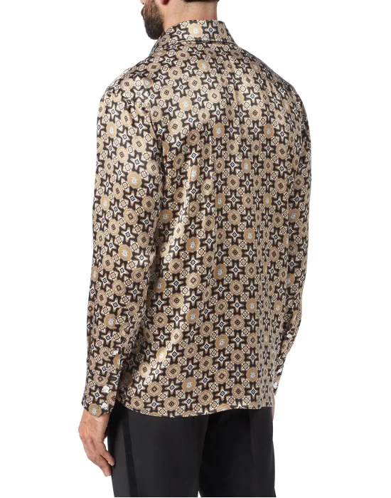 Shirt Gold Cut LS/Flavio Geometric