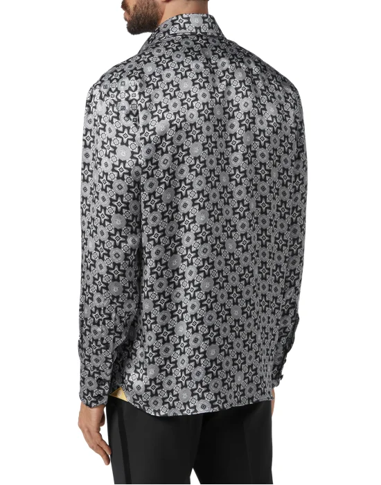 Shirt Gold Cut LS/Flavio Geometric