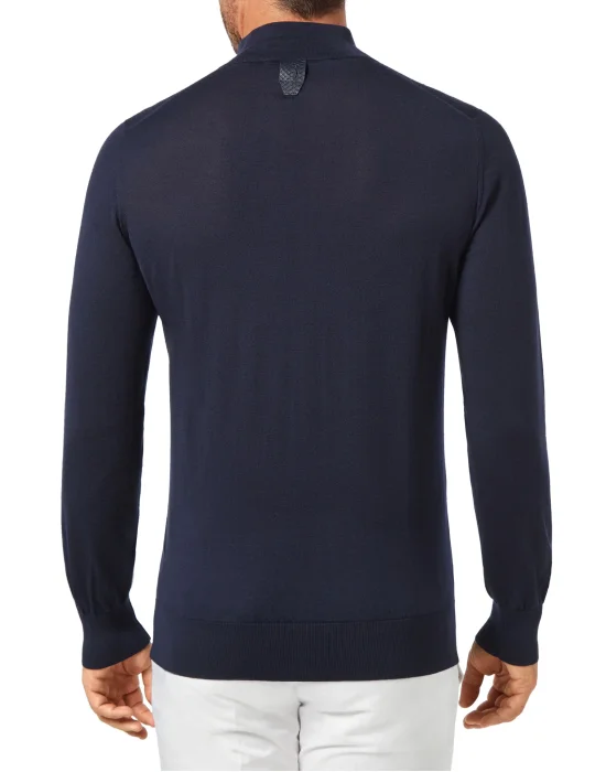Pullover zip mock Luxury