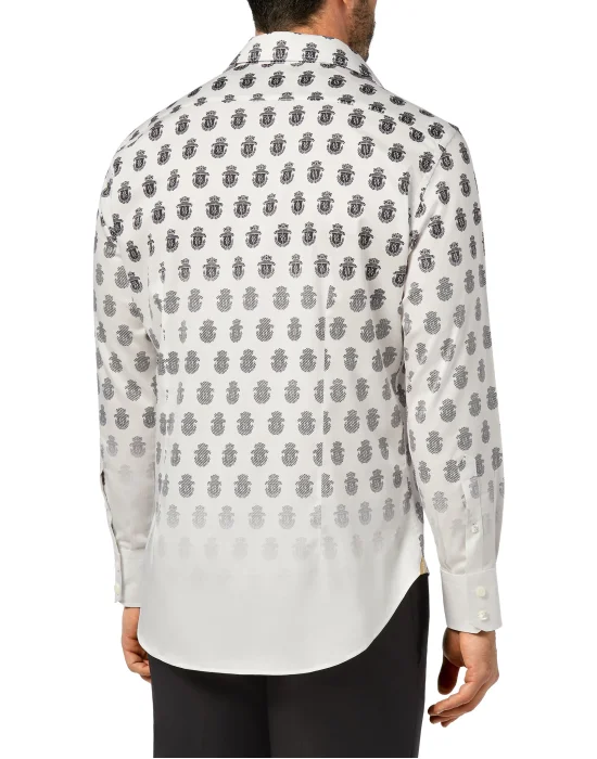 Shirt Silver Cut LS/Milano All over Crest