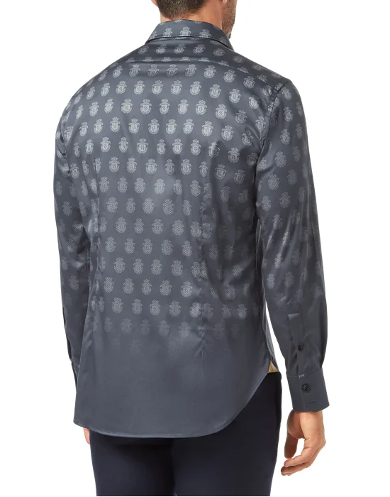 Shirt Silver Cut LS/Milano All over Crest