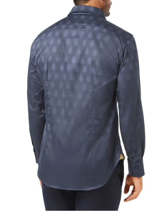 Shirt Silver Cut LS/Milano All over Crest