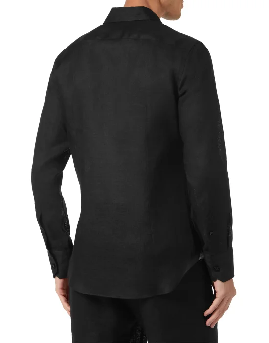 Linen Shirt Silver Cut LS