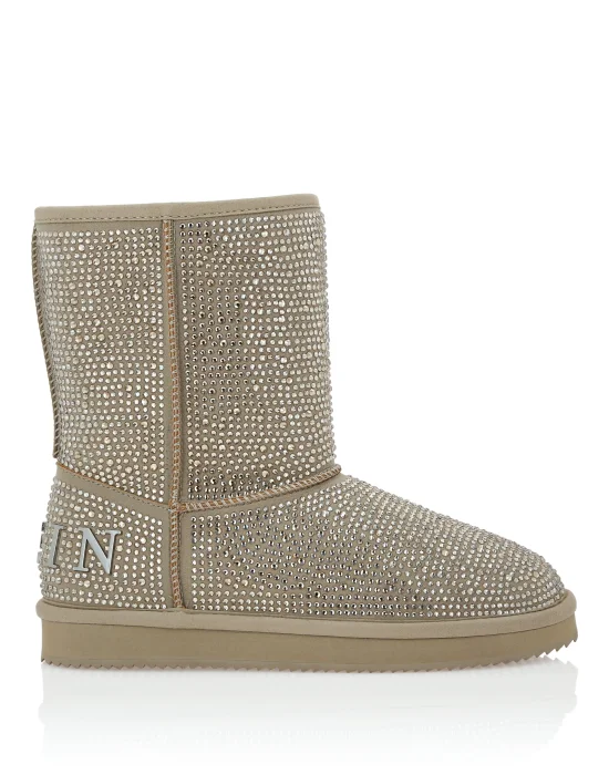 Mid Flat Boots Stones