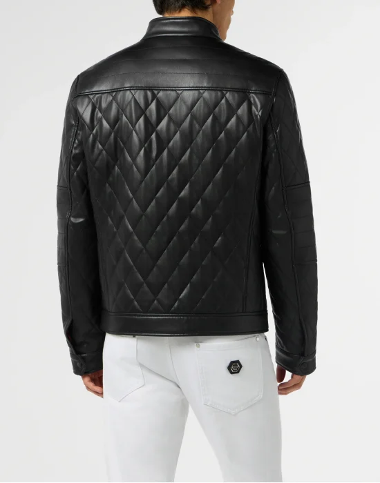 Eco Leather Padded Jacket