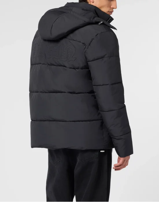 Oversize Nylon Puffer Jacket Gothic Plein