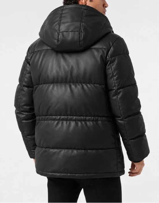 Eco Leather Titan Quilted Puffer Jacket