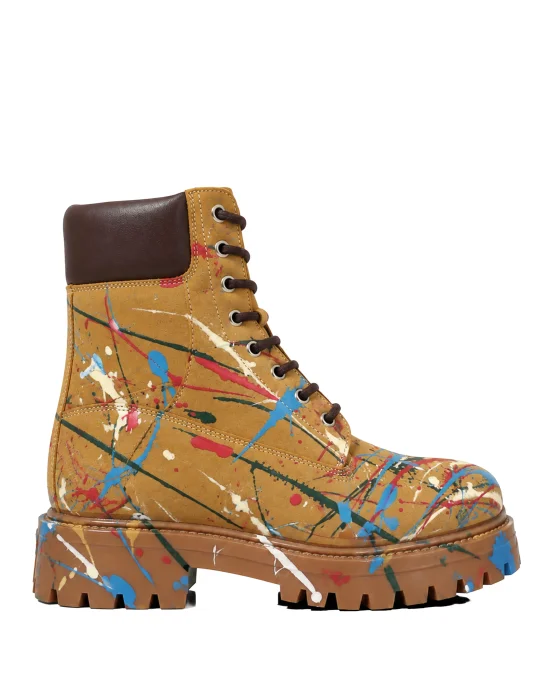 Nubuck Boots Dripping Skull