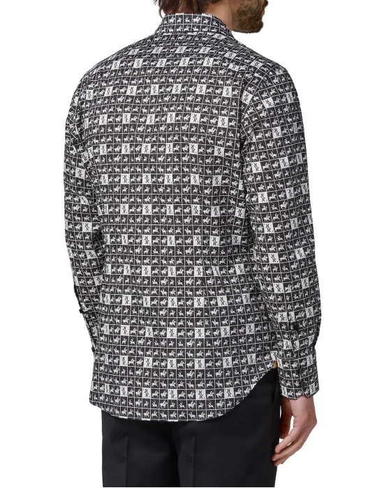Shirt Silver Cut LS/Milano Horses