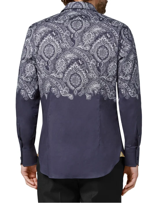 Shirt Silver Cut LS/Milano Paisley