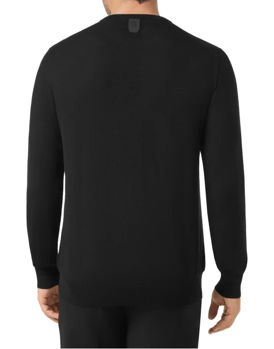 Pullover Round Neck LS Crest