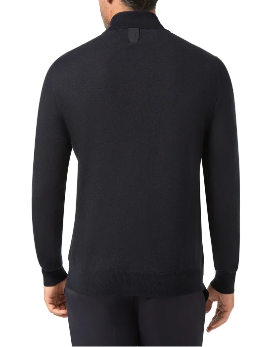 Pullover zip mock Jacquard All over BB