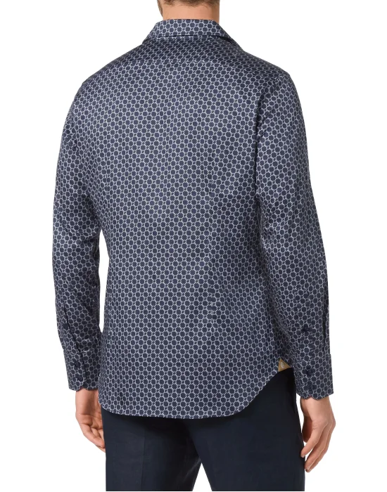 Shirt Silver Cut LS/Milano Chains