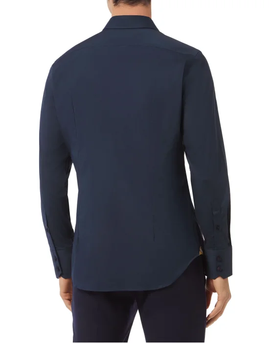 Shirt Silver Cut LS/Milano Crest