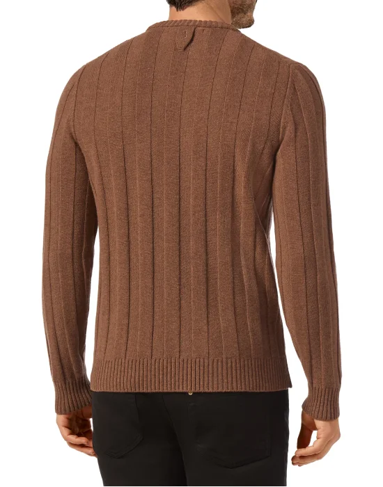 Wool Pullover Round Neck LS Double B