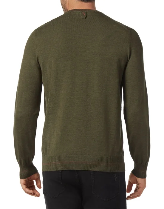 Wool Pullover Round Neck LS Double B