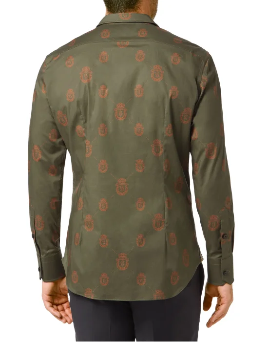 Shirt Silver Cut LS Crest