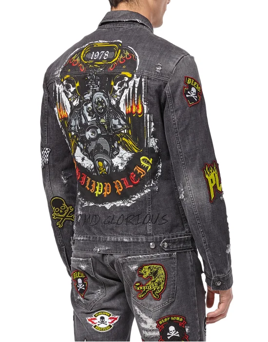 Denim Jacket "Too far"