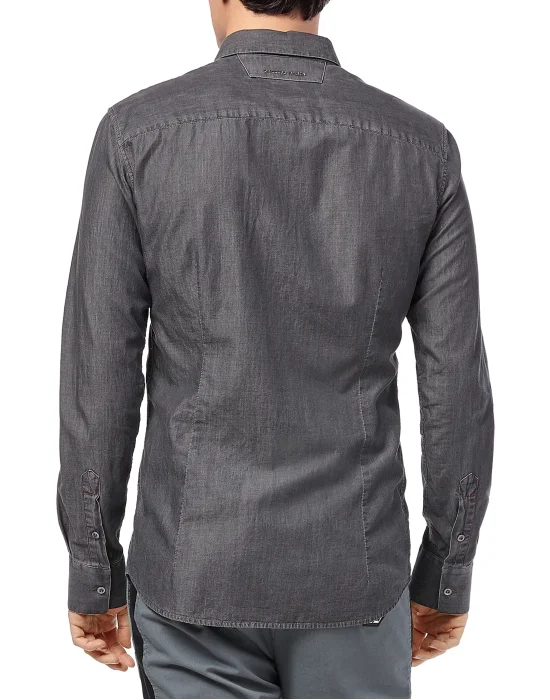 Denim Shirt Ls "Crazyness"