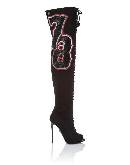 Boots High Heels High "Suede on show"