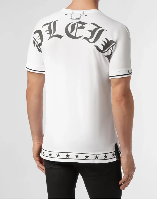 T-shirt Platinum Cut V-Neck Gothic Plein
