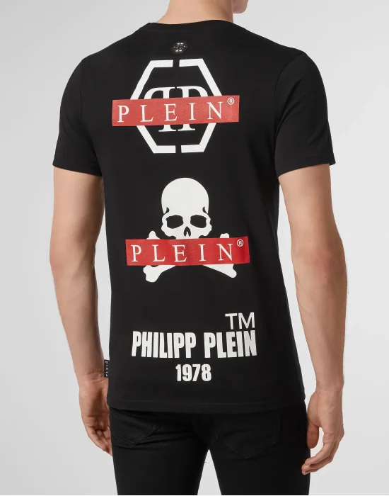 T-shirt Platinum Cut Round Neck Skull