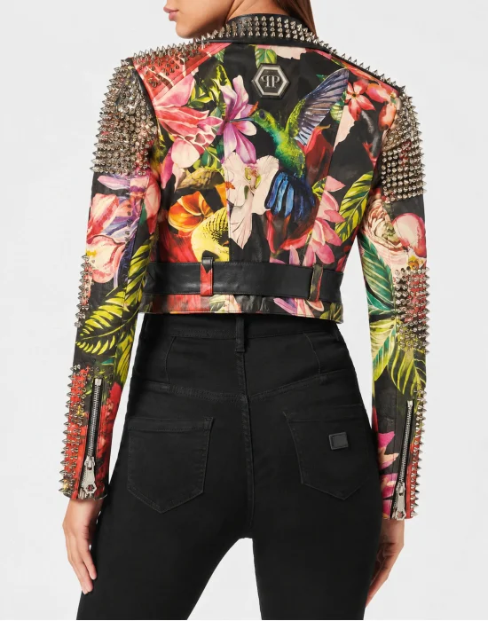 Leather Biker Flowers