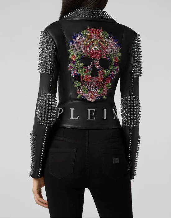Leather Biker Skull