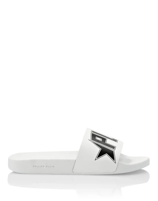 Flat gummy sandals Plein Star