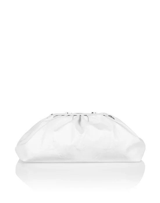 Leather Pillow bag Embossed Monogram