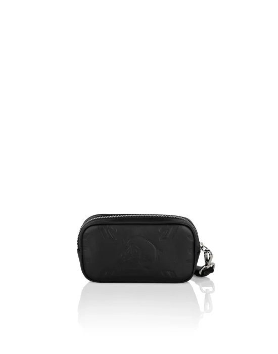 Leather Mini Shoulder Embossed  Monogram