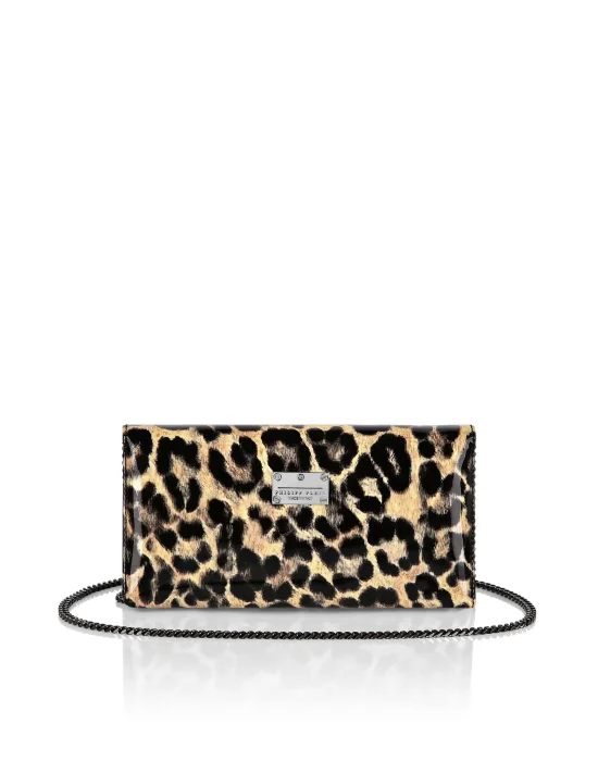 Patent Leather Mini Shoulder Leopard